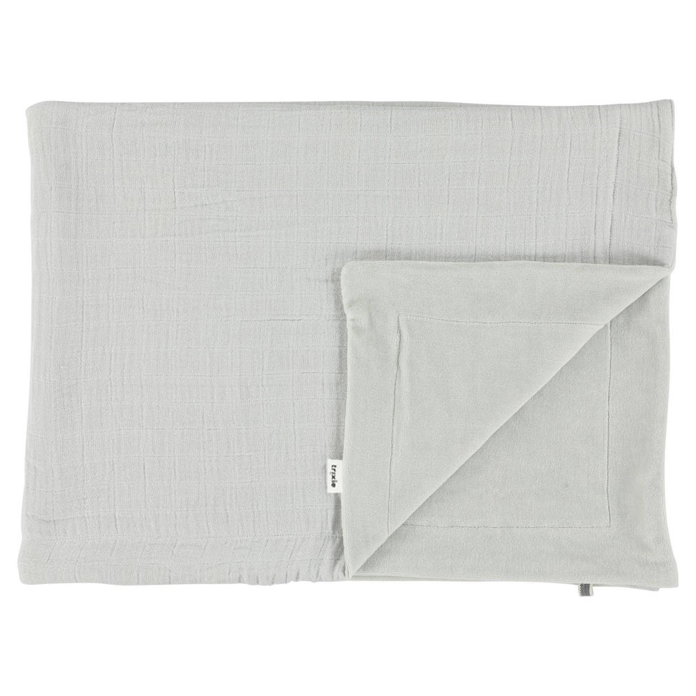 Trixie Bliss baby wiegdeken fleece 75x100 cm lichtgrijs