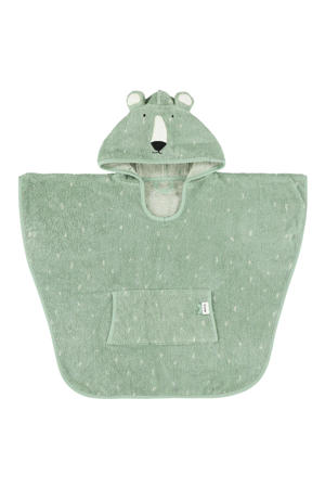 badponcho Mr Polar Bear 47x64 cm groen