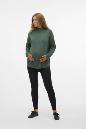 Shen&Qege Vrijetijdsbroek voor zwangere vrouwen, zwangerschapsleggings en zwangerschapsbroek, comfortabel, Zwarte kruistaille, XL