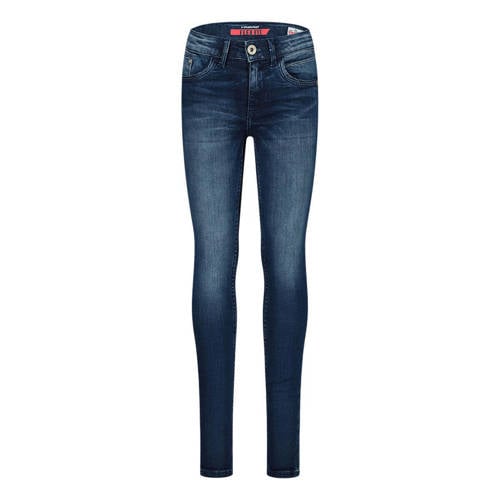 Vingino high waist super skinny jeans Bianca dark vintage Blauw Meisjes Stretchdenim