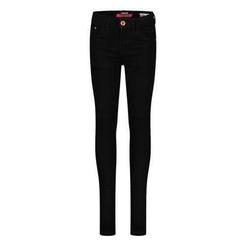Vingino high waist super skinny jeans Bianca black Zwart Meisjes Stretchdenim