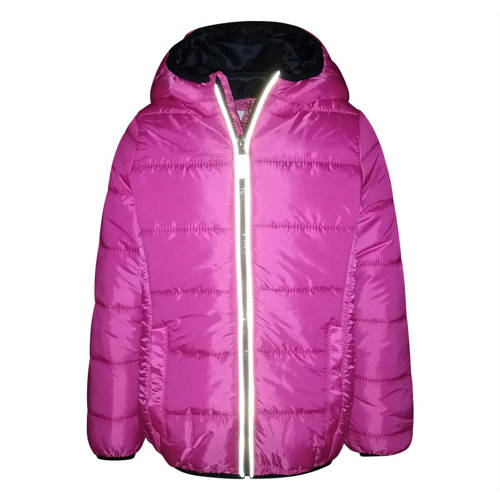 Esprit gewatteerde jas felroze Meisjes Polyamide Capuchon Effen 98