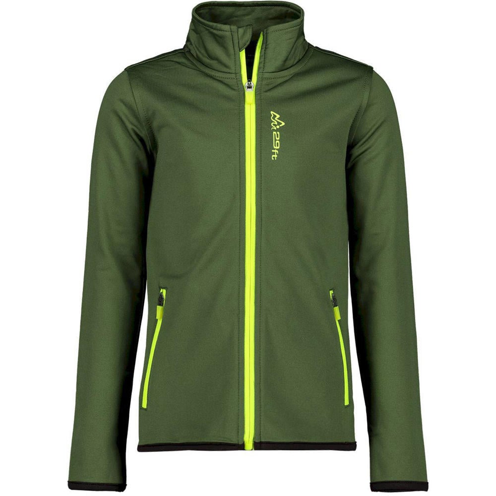 Groene jongens 29FT skivest van polyester met lange mouwen en opstaande kraag