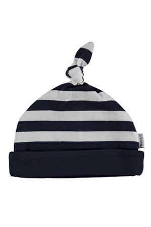 muts donkerblauw/wit