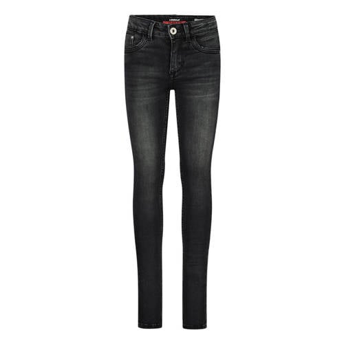 Vingino high waist super skinny jeans Bianca black vintage Zwart Meisjes Stretchdenim - 104