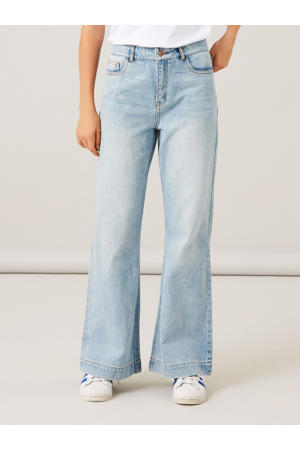high waist bootcut jeans NLFTIZZA light blue denim