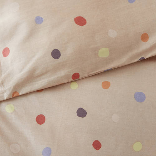 Wehkamp Home katoenen dekbedovertrek baby (100x135 cm) Beige Stip
