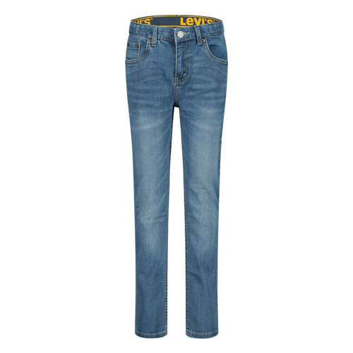 Levi's skinny fit jeans blauw Jongens Stretchdenim 