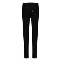 thumbnail: Zwarte meisjes Levi's skinny jeans van denim met regular waist en rits- en knoopsluiting