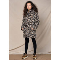 thumbnail: Bruine meisjes NoBell’ winterjas van polyester met all over print, lange mouwen, capuchon en ritssluiting