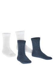 thumbnail: FALKE sokken - set van 2 wit en blauw