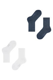 thumbnail: FALKE sokken - set van 2 wit en blauw