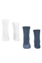 thumbnail: FALKE sokken - set van 2 wit en blauw