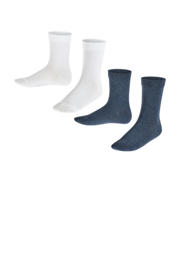 thumbnail: FALKE sokken - set van 2 wit en blauw