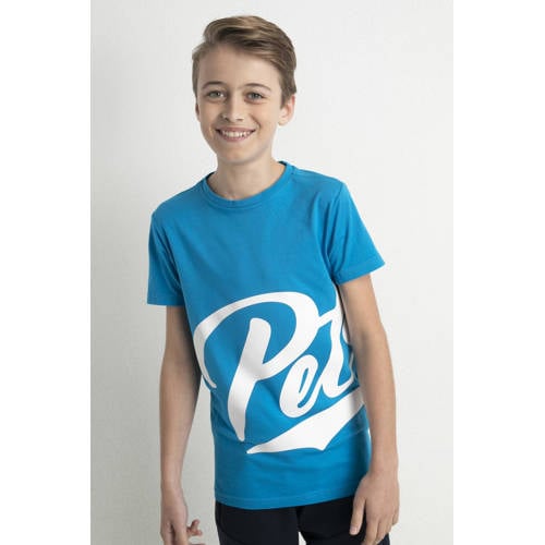 Petrol Industries T-shirt met logo lichtblauw Jongens Stretchkatoen Ronde hals