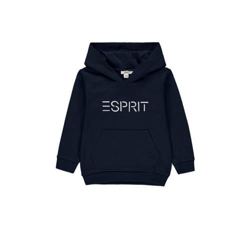 ESPRIT hoodie met logo donkerblauw Sweater Logo