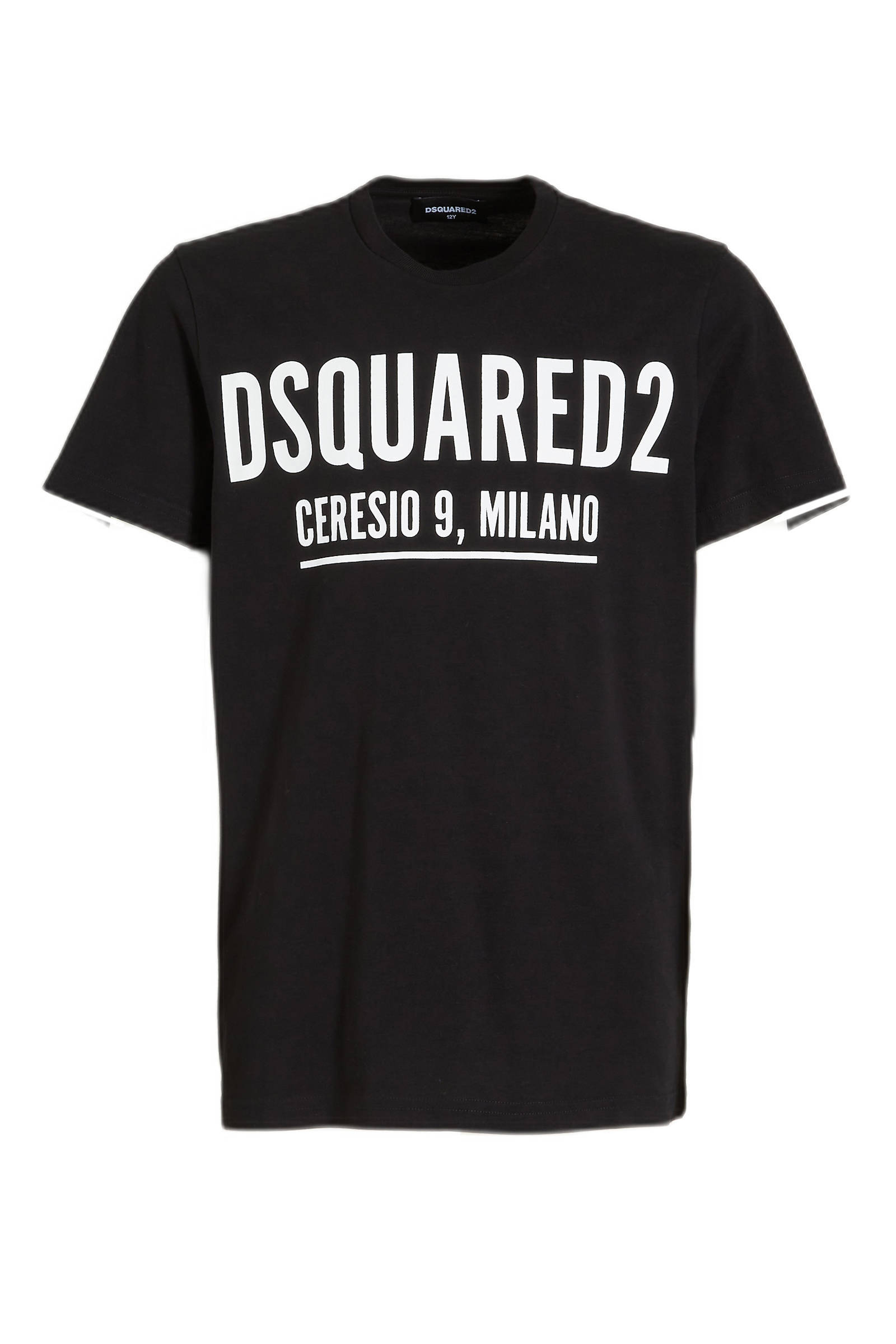 Dsquared T shirt met tekst zwart kleertjes