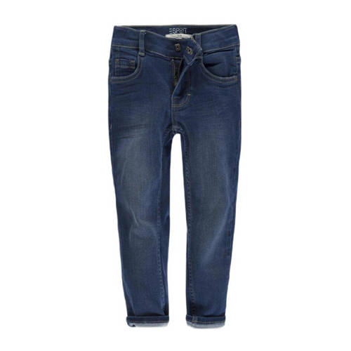 ESPRIT slim fit jeans blue dark wash Blauw Jongens Stretchdenim 