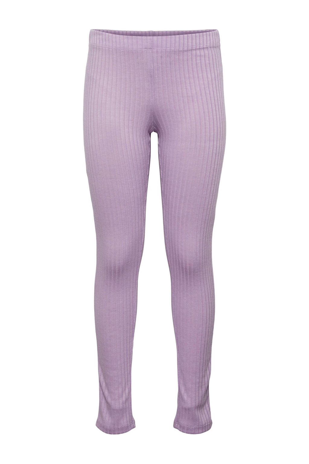 Lilakleurige meisjes PIECES KIDS legging van polyester met skinny fit, regular waist en elastische tailleband