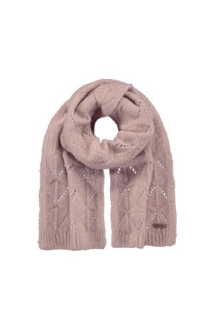 gebreide sjaal roze