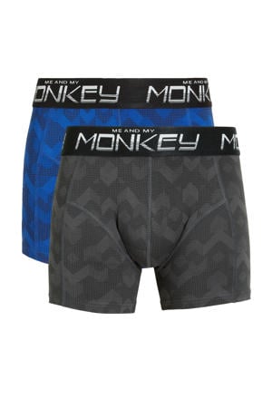 boxershort - set van 2 blauw/army