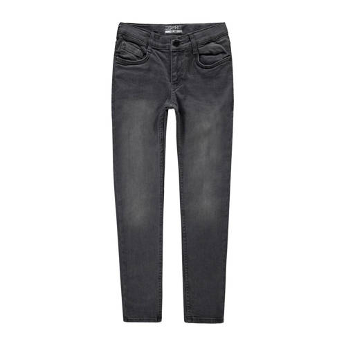 ESPRIT regular fit jeans grey dark wash Grijs Jongens Stretchdenim Vintage 