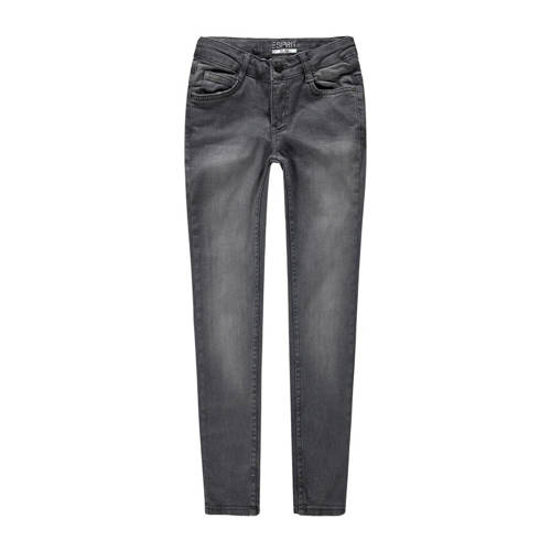 ESPRIT regular fit jeans grey dark wash Grijs Meisjes Stretchdenim 