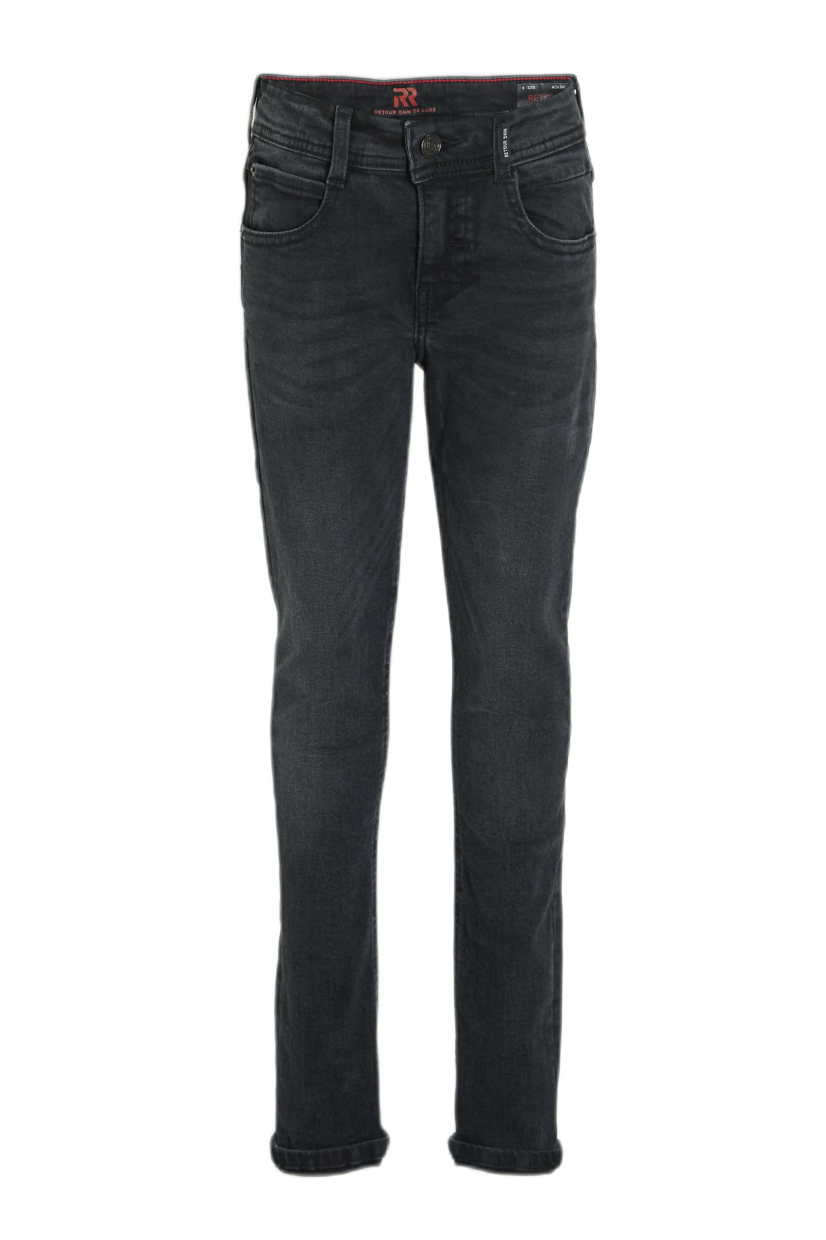Retour Denim tapered fit jeans Wyatt black denim | kleertjes.com