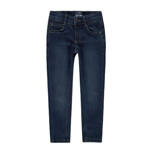 ESPRIT slim fit jeans blue medium wash Blauw Jongens Stretchdenim Effen
