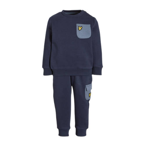 Lyle & Scott sweater + joggingbroek donkerblauw Shirt + broek Meerkleurig - 68