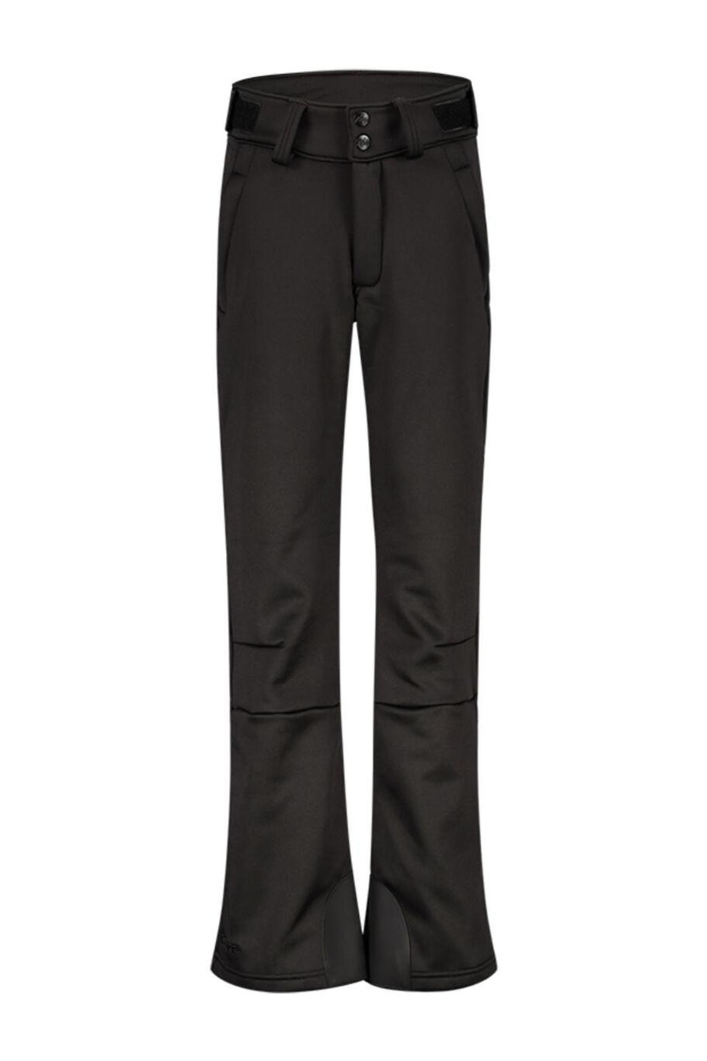 Zwarte meisjes 29FT skibroek van polyester met rits- en drukknoopsluiting en effen