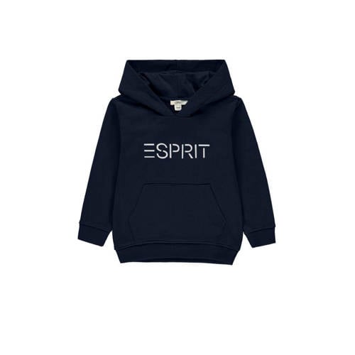 ESPRIT hoodie met logo donkerblauw Sweater Logo