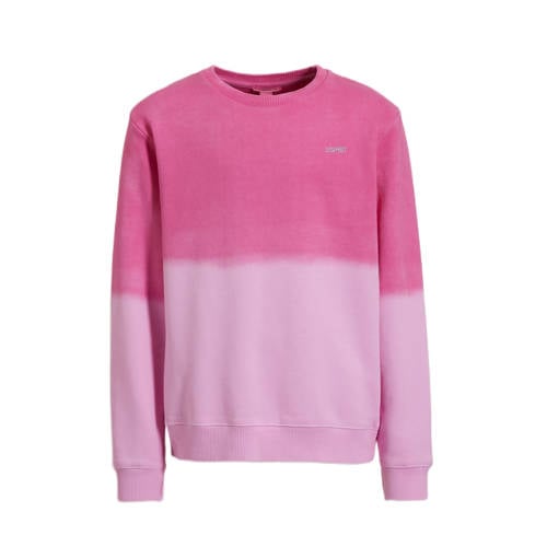 ESPRIT sweater roze Meisjes Katoen Ronde hals Meerkleurig - 104-110