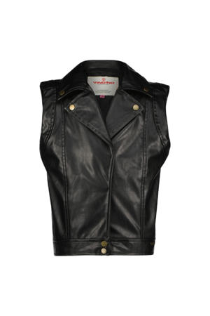 gilet met all over print zwart