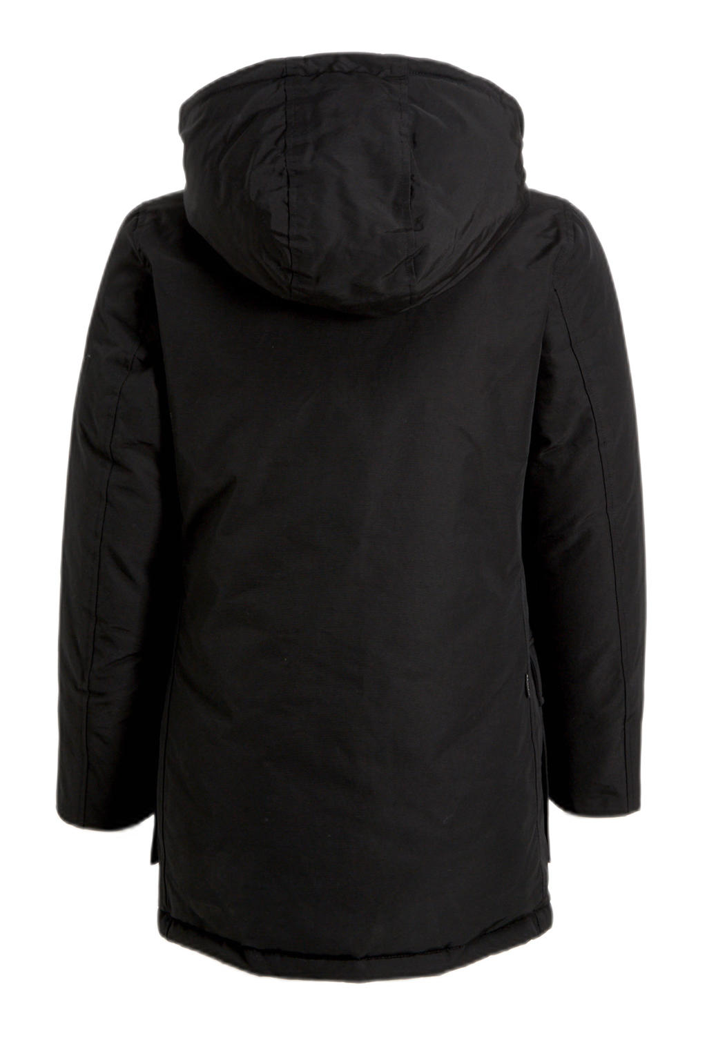 Woolrich winterjas met all over print zwart