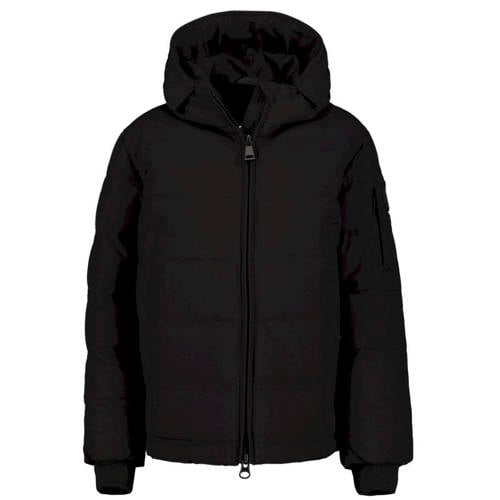 Airforce gewatteerde winterjas Mitchell zwart Jongens Polyester Capuchon