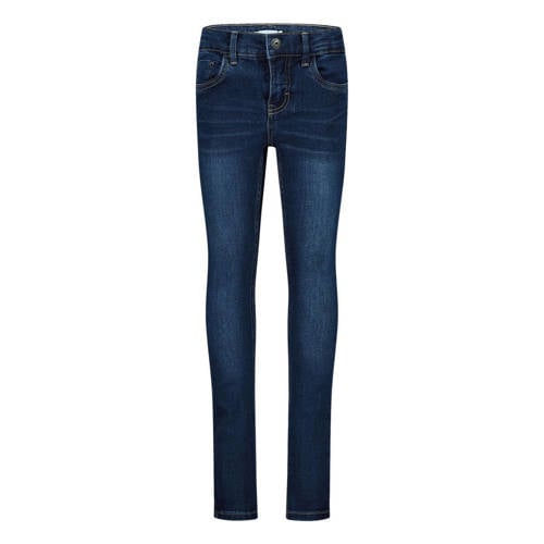 NAME IT skinny jeans NKMPETE met visgraat blauw Jongens Stretchdenim Visgraat 