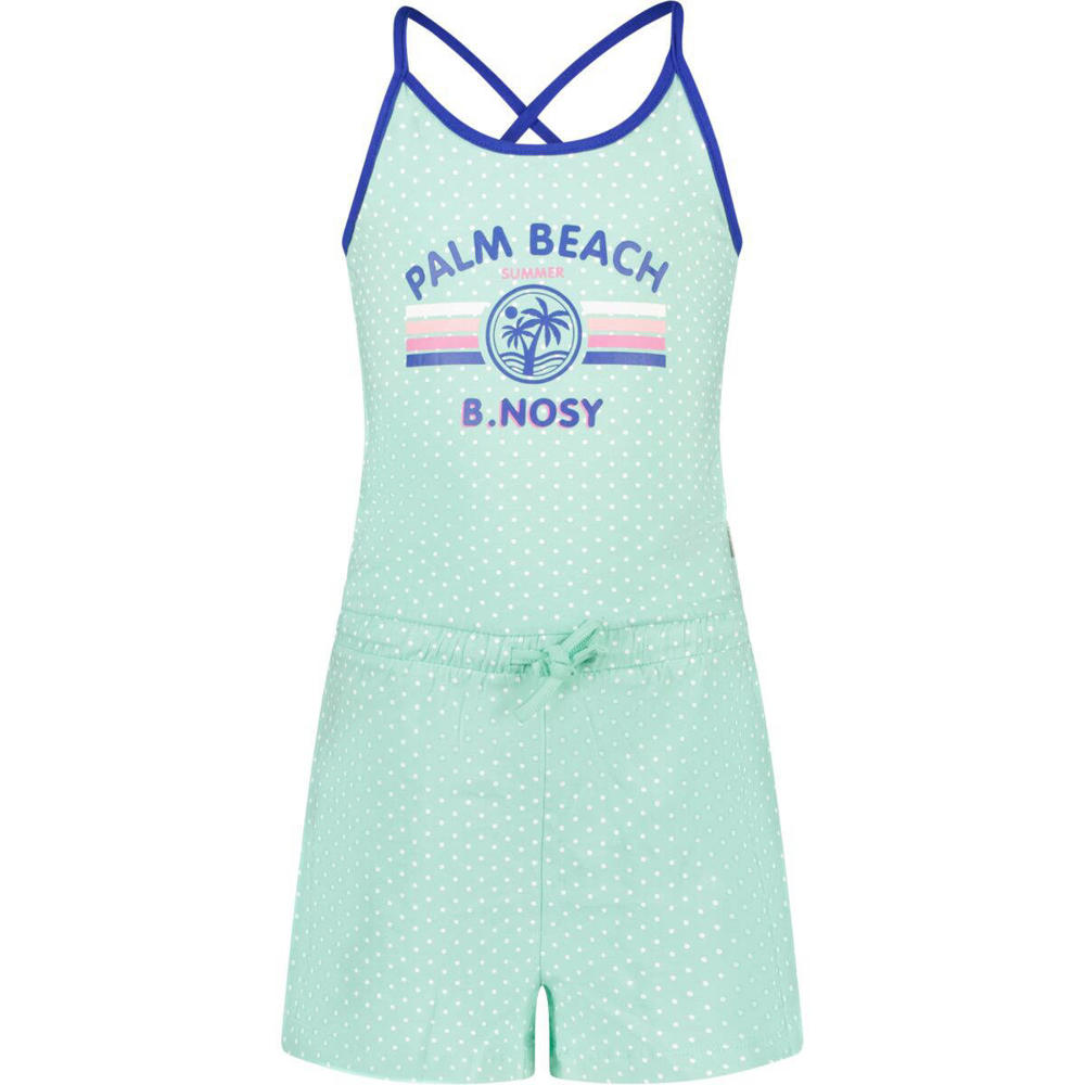 B.Nosy jumpsuit met stippen mintgroen