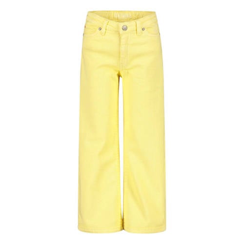 Blue Rebel wide leg jeans Alba elfin yellow Geel Meisjes Denim Effen - 104