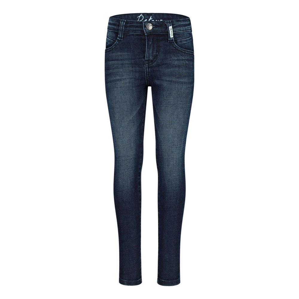 Dark blue denim meisjes Retour Jeans super skinny jeans dark blue van stretchdenim met effen