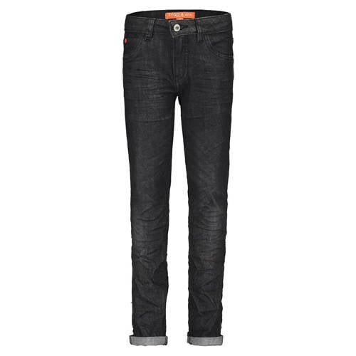 TYGO & vito skinny jeans black denim Zwart Jongens Stretchdenim Effen