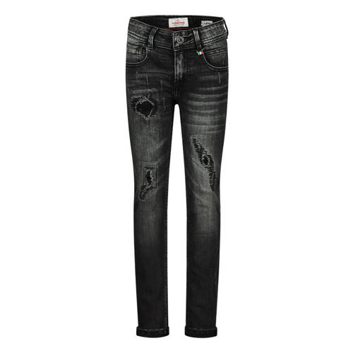 Vingino skinny jeans ARMINTORE black vintage Zwart Jongens Stretchdenim 