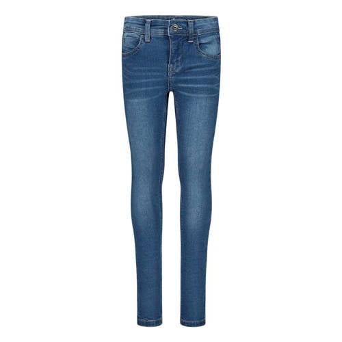 NAME IT skinny jeans NKMPETE medium blue denim Blauw Jongens Stretchdenim 