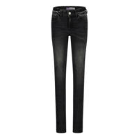 thumbnail: Zwarte meisjes Raizzed high waist skinny jeans Chelsea van stretchdenim met rits- en knoopsluiting en effen