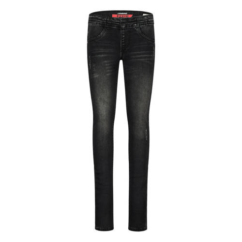 Vingino skinny jegging BRACHA black vintage Jeans Zwart Meisjes Stretchdenim