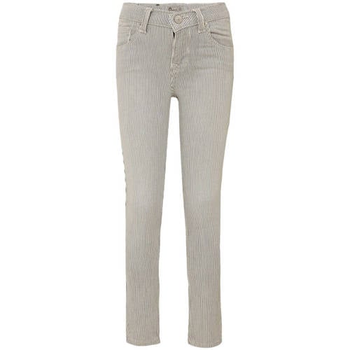 LTB gestreepte skinny jeans AMY bleach line wash Grijs Meisjes Stretchdenim - 104