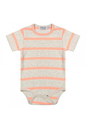 romper met streep beige/zalm