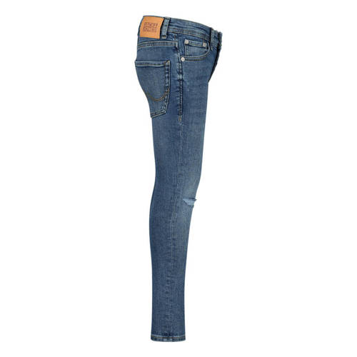 JACK & JONES super skinny jeans JJIDAN blue denim Blauw Jongens Stretchdenim