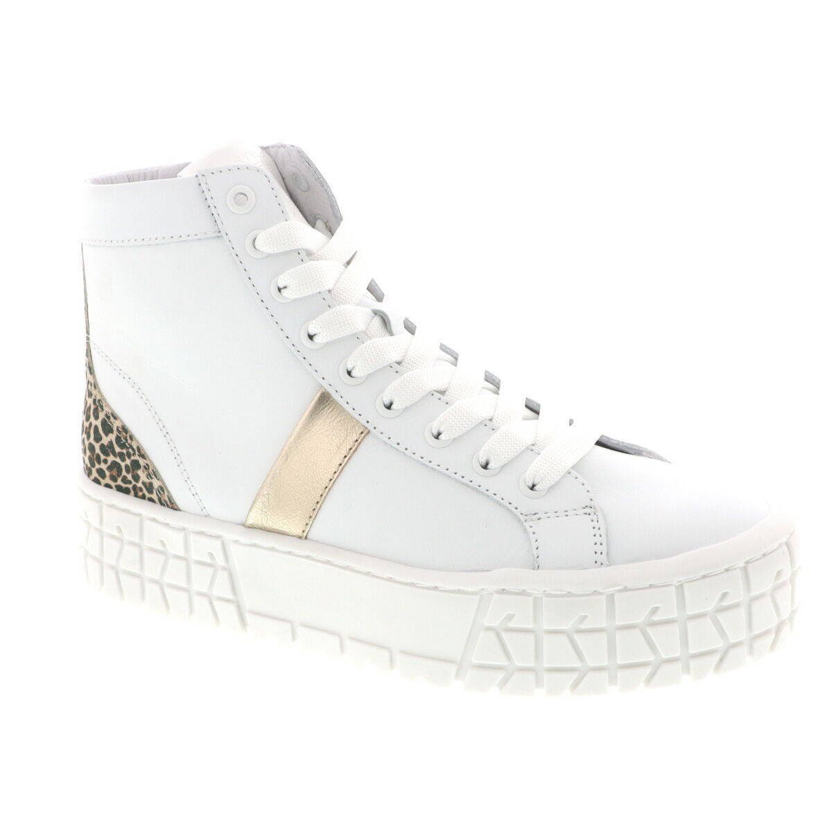 Shops witte sneakers met tijgerprint