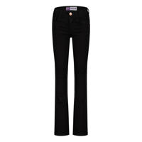 thumbnail: Zwarte meisjes Raizzed high waist flared jeans Melbourne van stretchdenim met rits- en drukknoopsluiting en effen